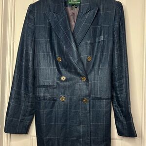 Lauren Ralph Lauren Blue Plaid Blazer